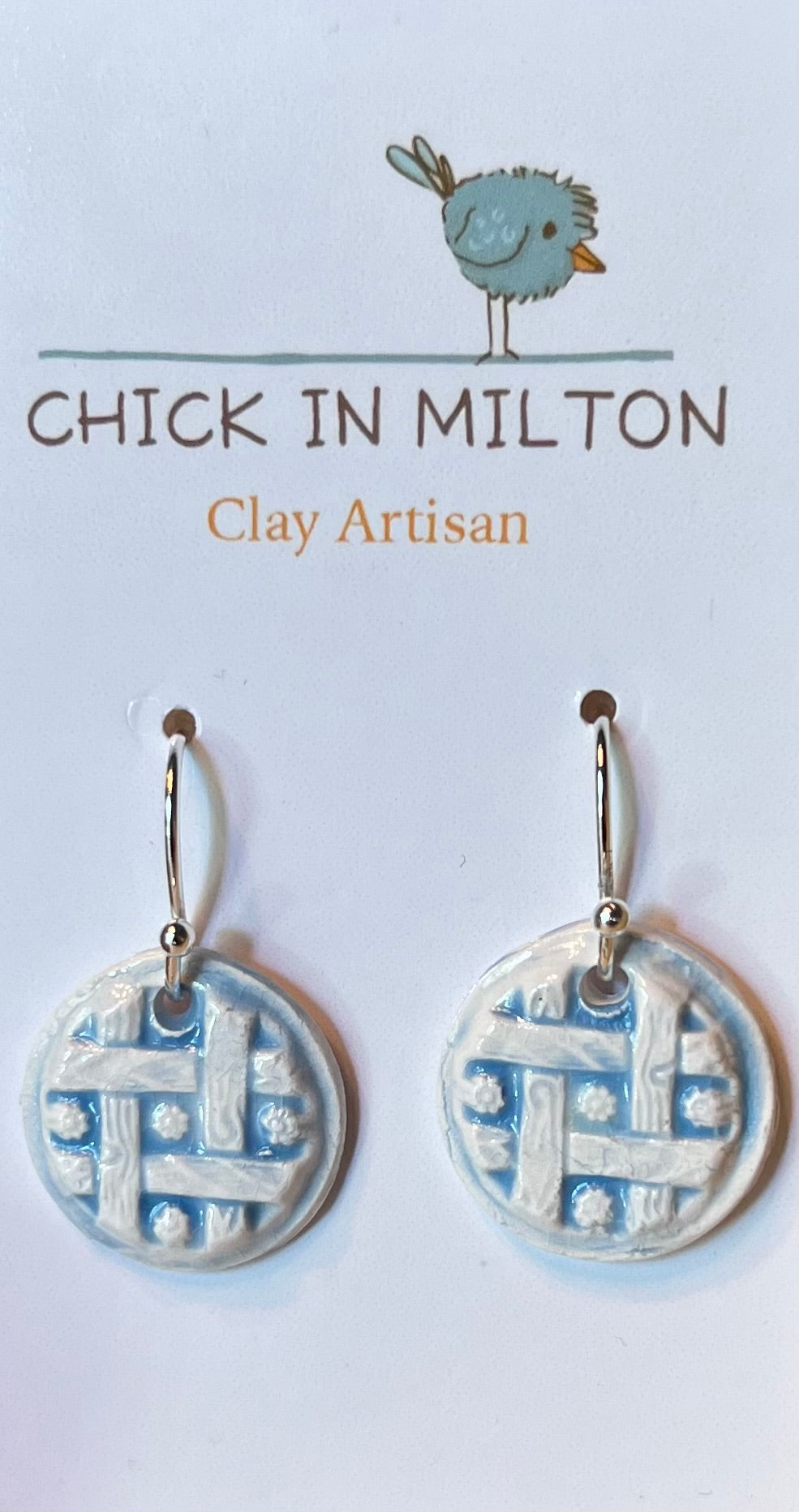 Sky Blue Lattice Earrings