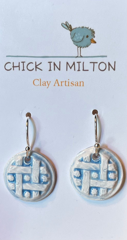 Sky Blue Lattice Earrings